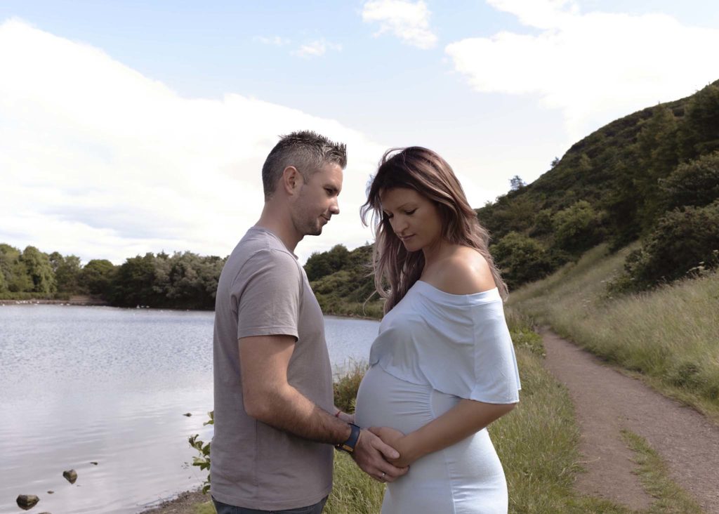 Photograph of Expectant mother and father at Outdoor Maternity session.