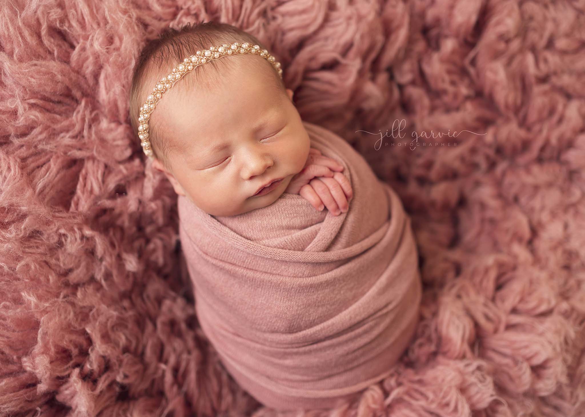 Photograph of Newborn baby taken at Jill Garvie Photography studio in Edinburgh